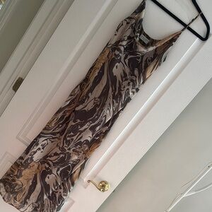 Elegant Marble Print Dress